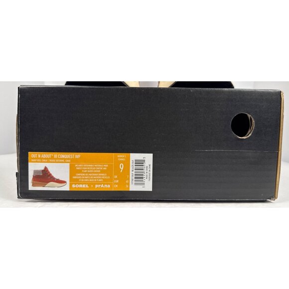 Sorel Women's Out N About III Conquest Waterproof Warped Red Winter Boots Size 9 - Picture 9 of 10